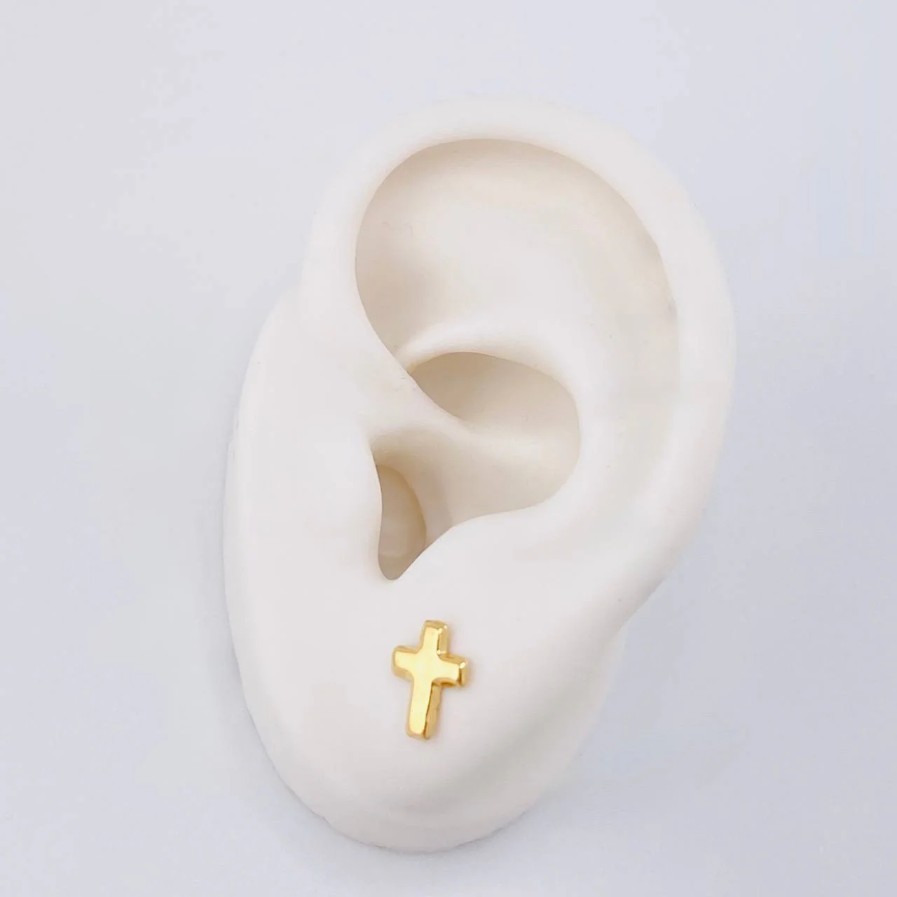 Topos Cruz Lisa 0.6 g / 9 mm Oro Amarillo 18K - Image 2