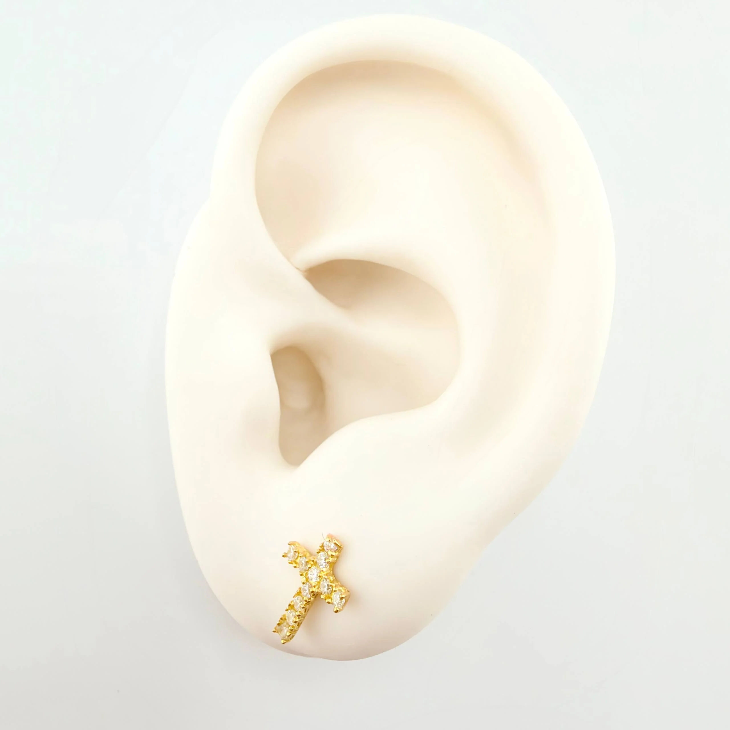 Topos Cruz Tupida 1gr / 10.6mm Oro Amarillo 18K - Image 3