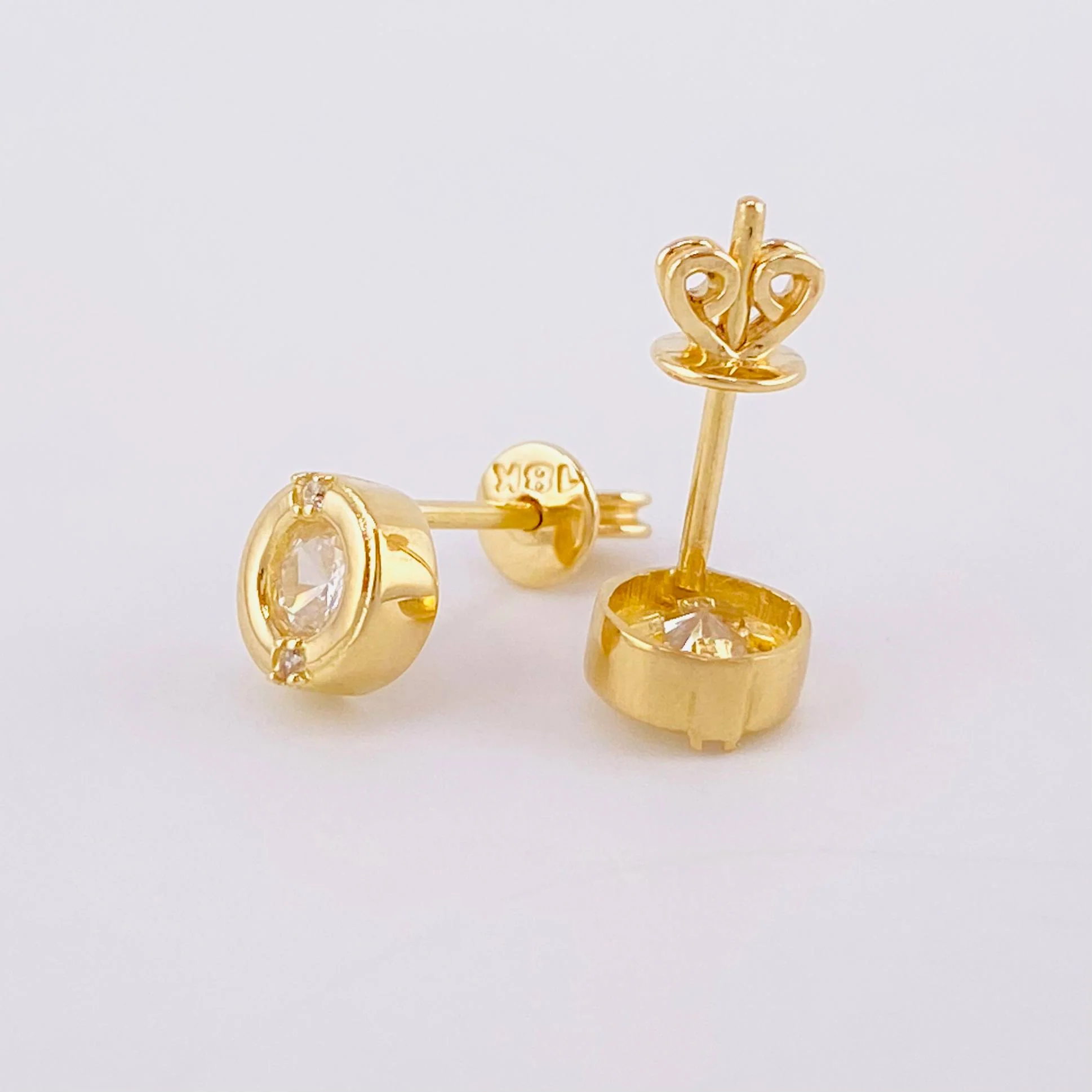 Topos Dona Bisel 2.3 g / 6.5 mm Oro Amarillo 18K - Image 3
