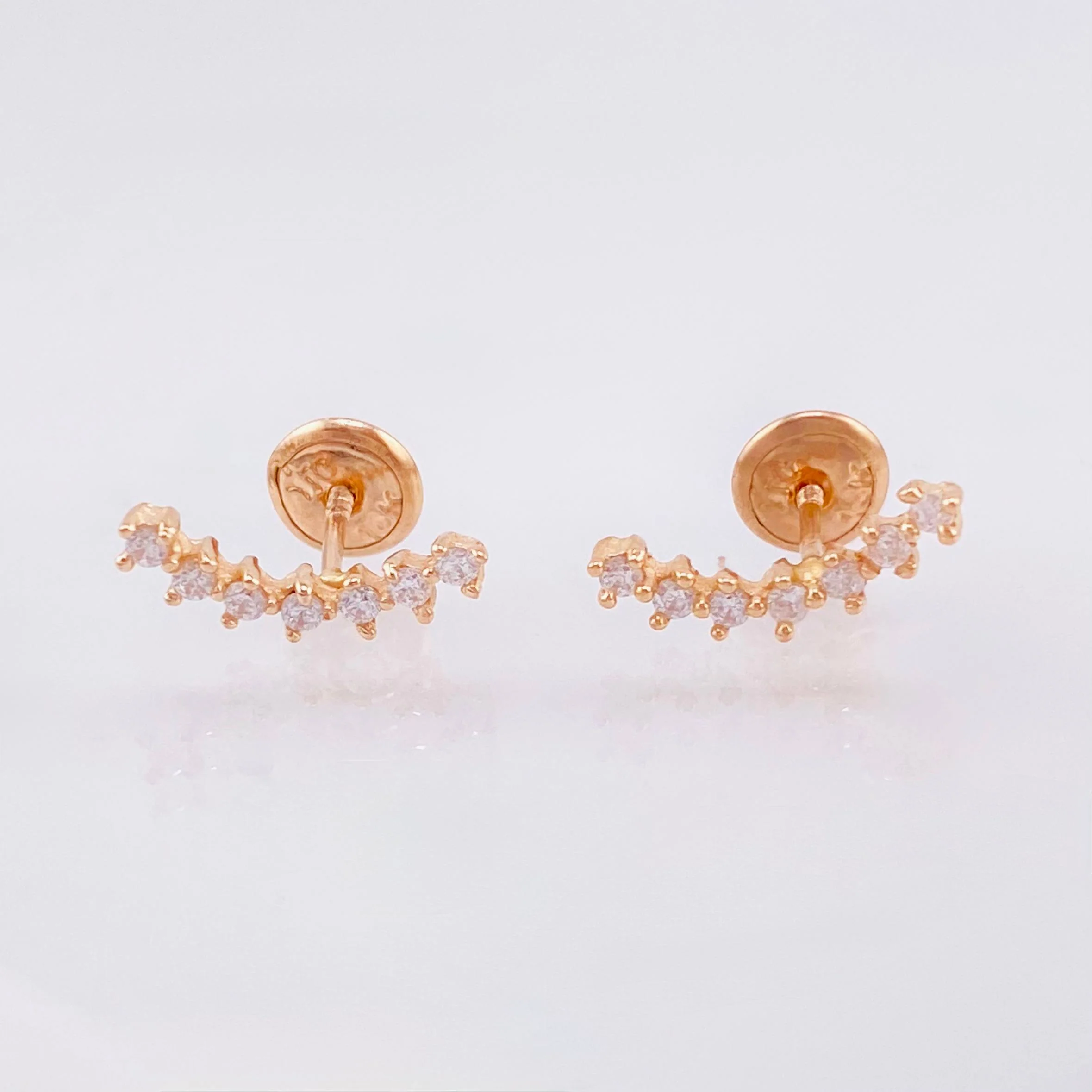 Topos Estela 1.05gr / 1.3cm / Oro Rosa 18K