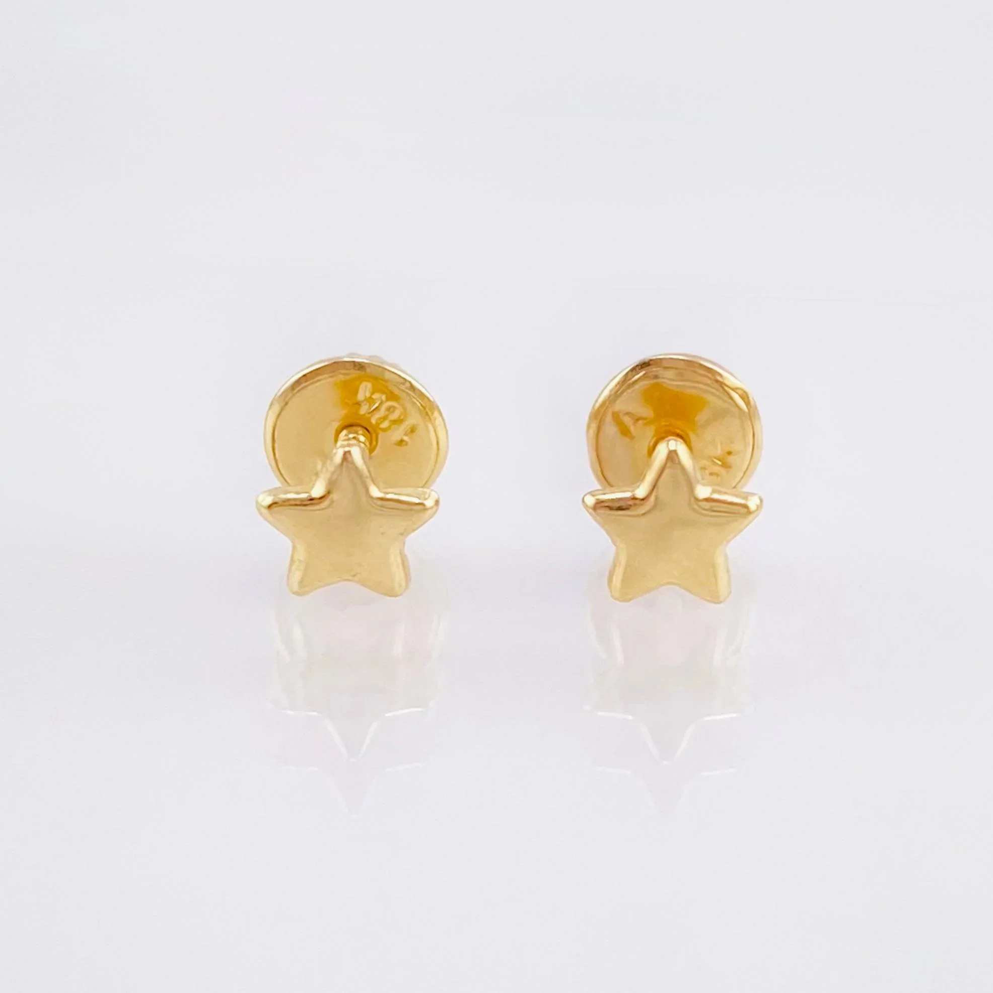 Topos Estrella 0.4 g / 4 mm Oro Amarillo 18K