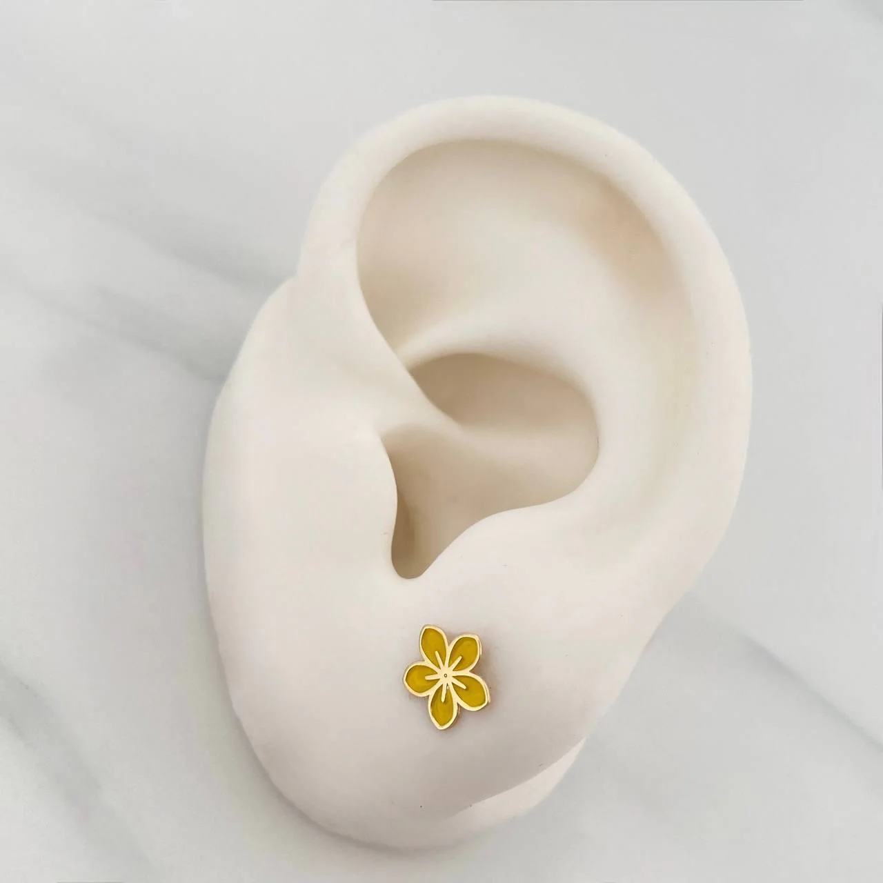 Topos Flor 0.7 g / 7.4 mm Oro Amarillo 18K - Image 4