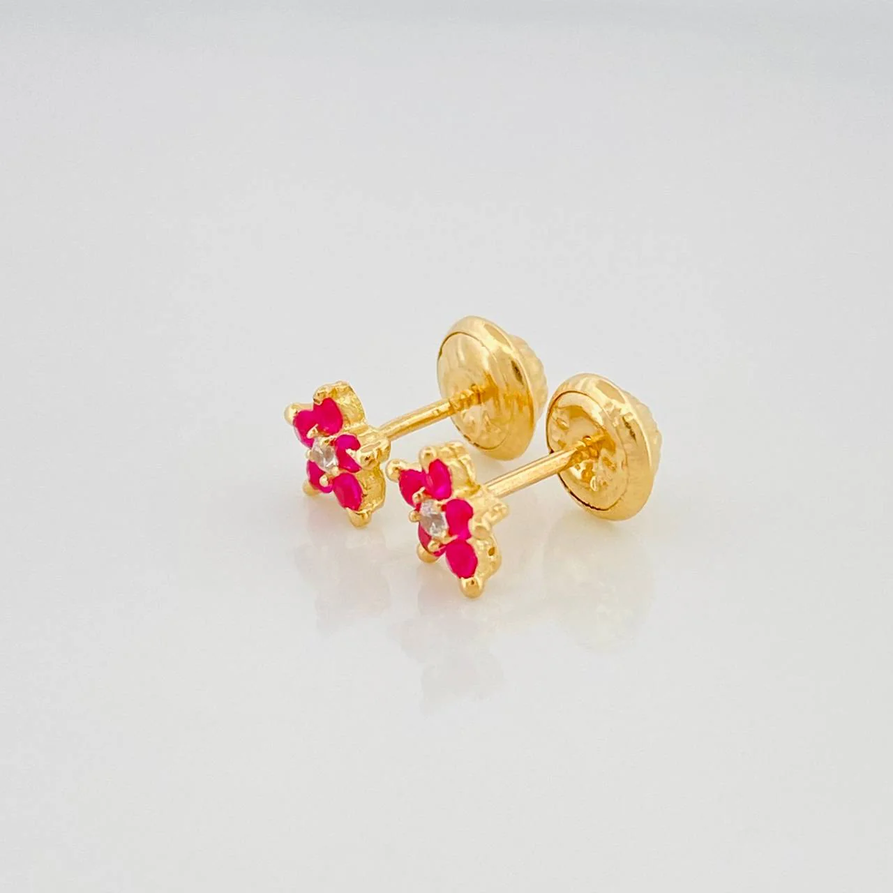 Topos Flor 0.85 g / 5.3 mm Oro Amarillo 18K - Image 2