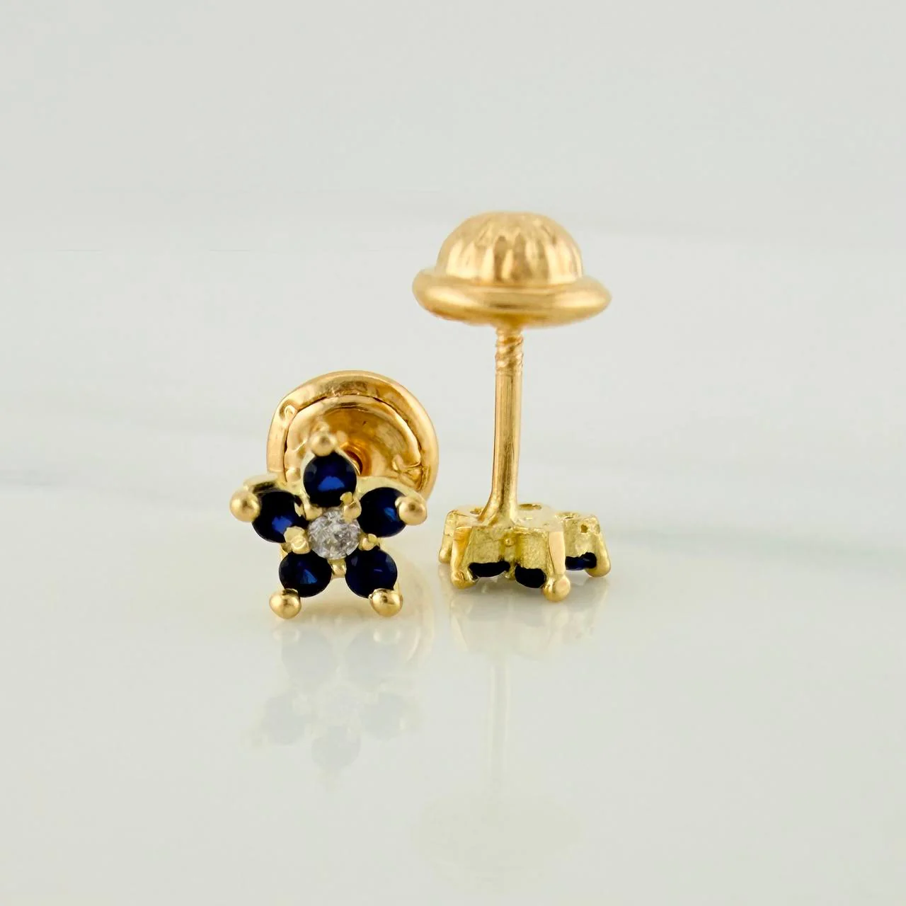Topos Flor 0.85gr / 3mm Oro Amarillo 18K & - Image 2