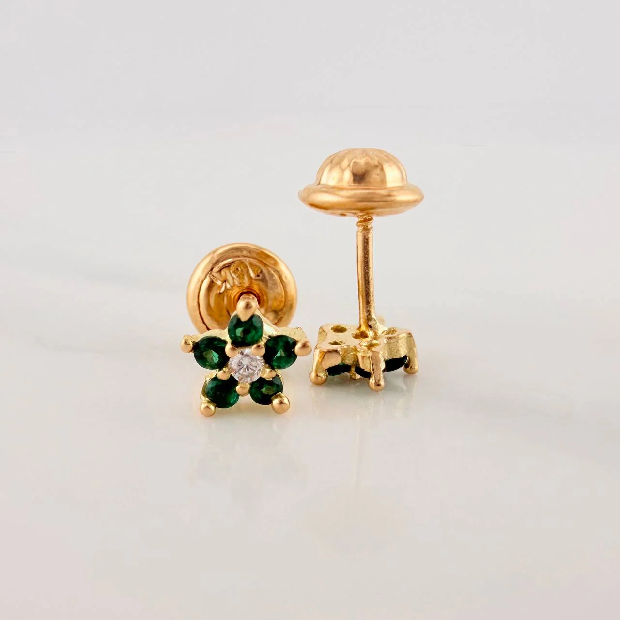 Topos Flor 0.85gr / 3mm Oro Amarillo 18K & - Image 2