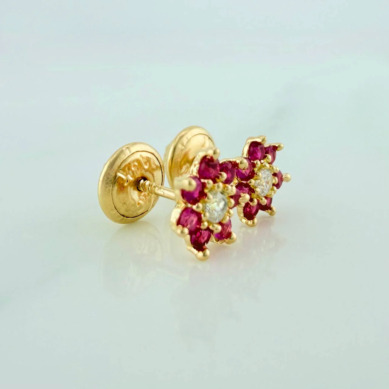 Topos Flor 0.85gr / 4mm Oro Amarillo 18K & - Image 3