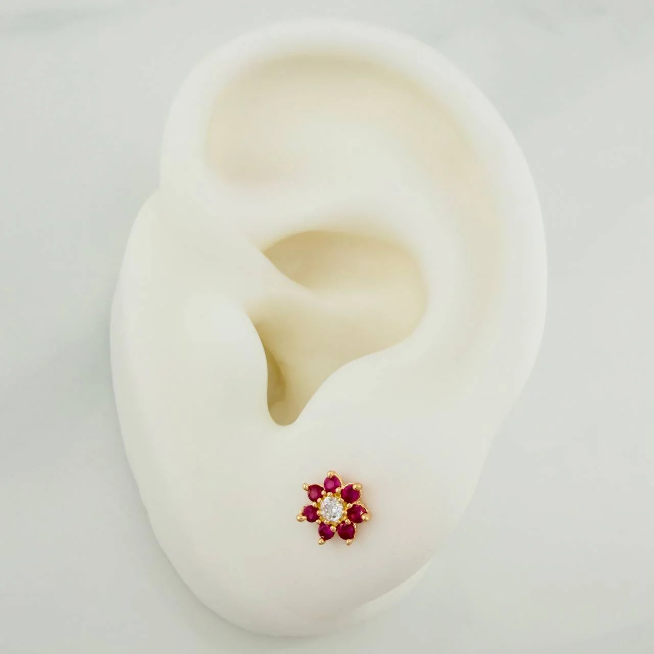 Topos Flor 0.85gr / 4mm Oro Amarillo 18K & - Image 4