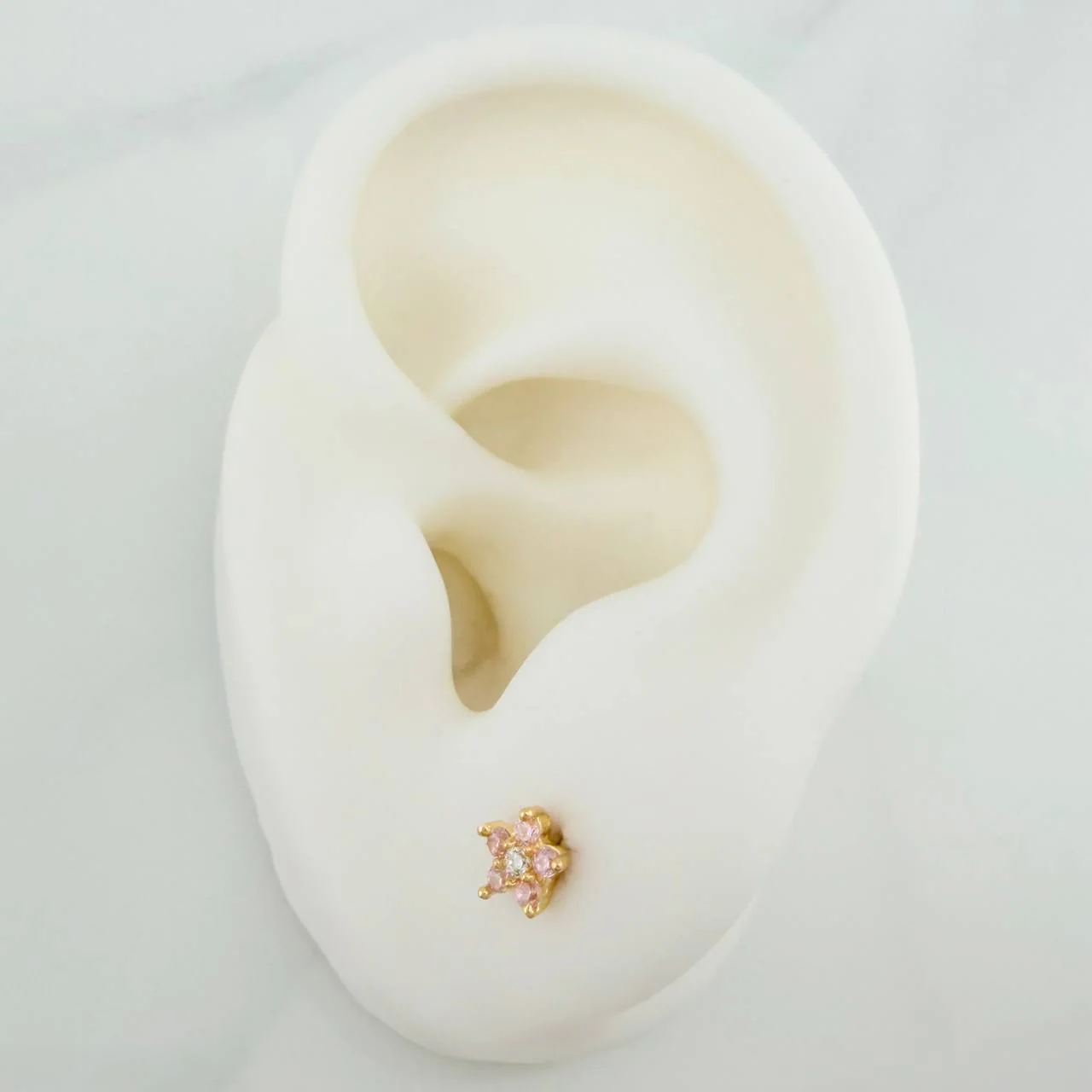 Topos Flor 0.85gr / 4mm Oro Amarillo 18K & - Image 4