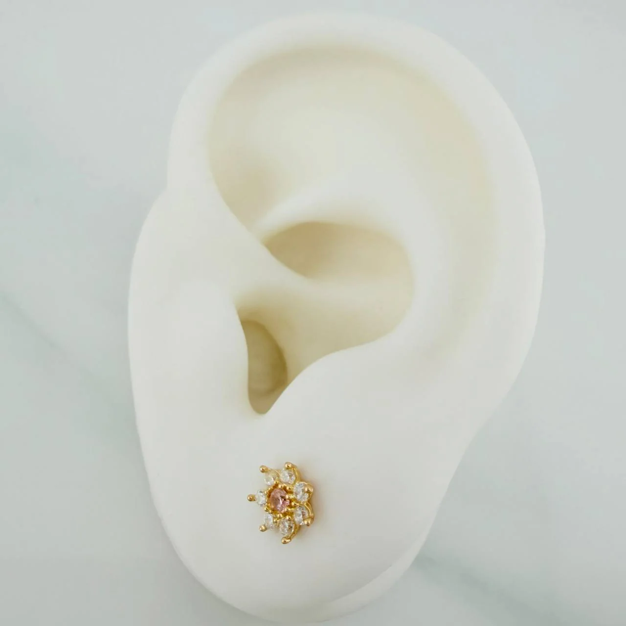 Topos Flor 0.95gr / 4mm Oro Amarillo 18K & - Image 4
