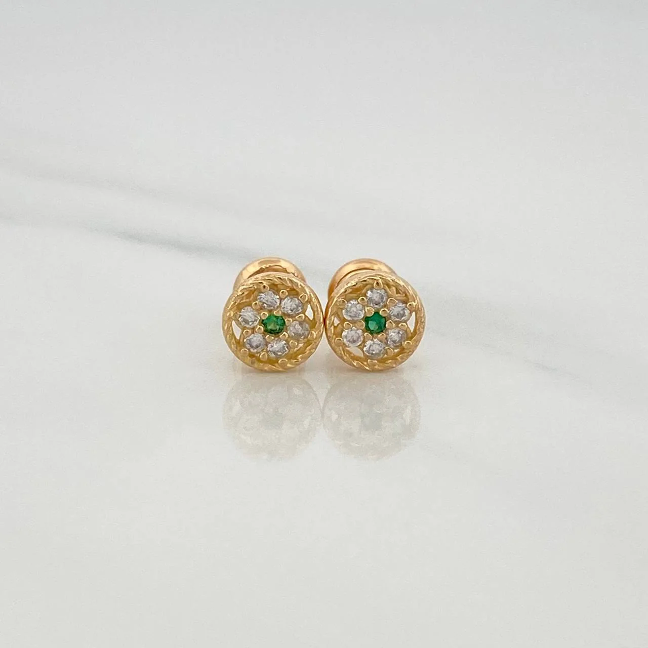 Topos Flor 1.2gr / 6.5mm Oro Amarillo 18K %