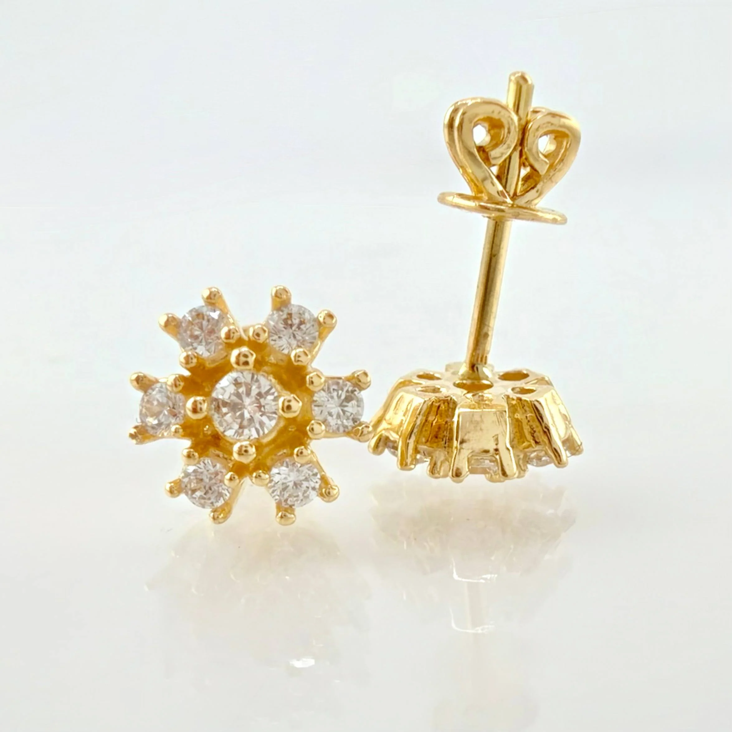Topos Flor Invernal 2.45gr / 7mm Oro Amarillo 18K - Image 3