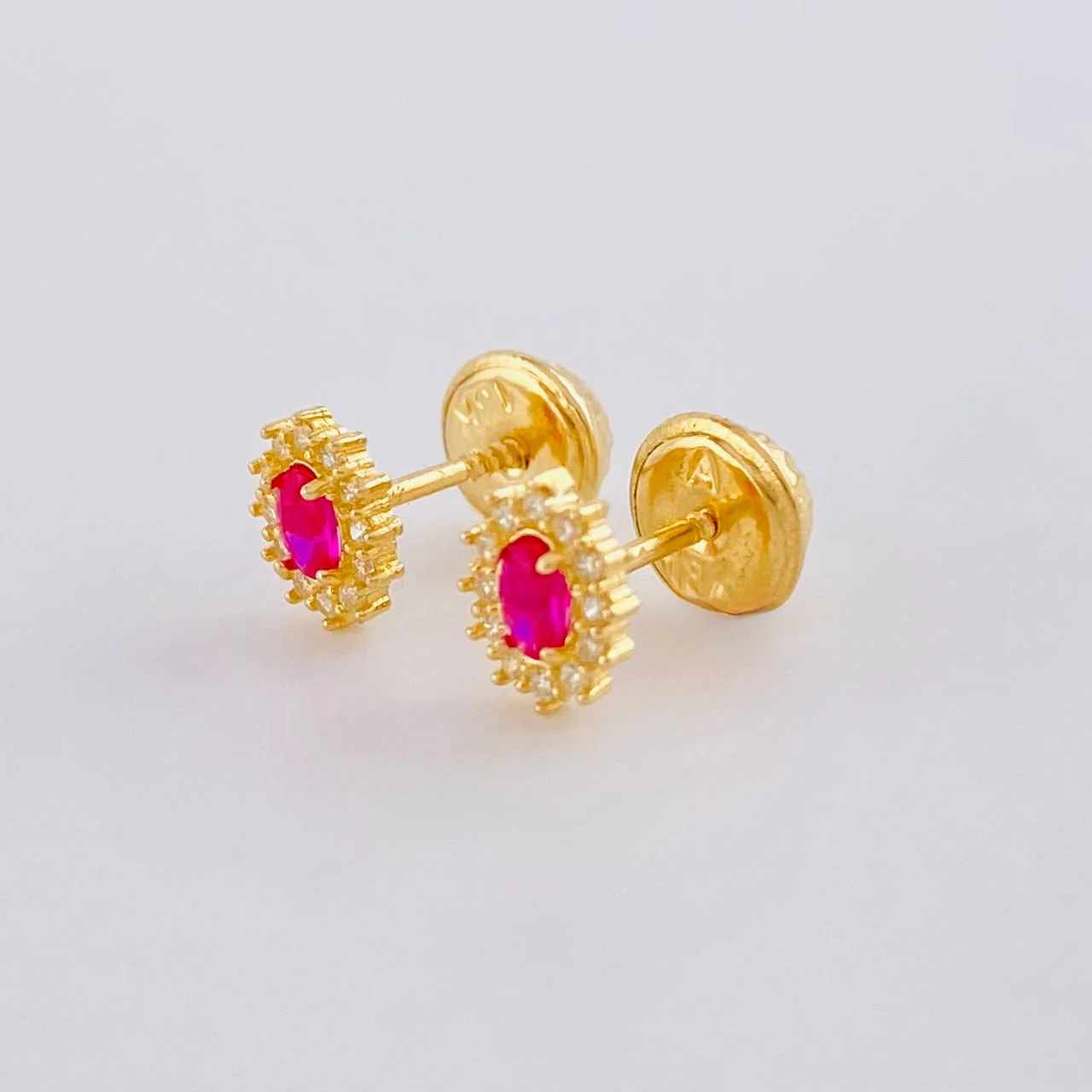 Topos Halo Ovalado 0.7 g / 6 mm Oro Amarillo 18K - Image 2