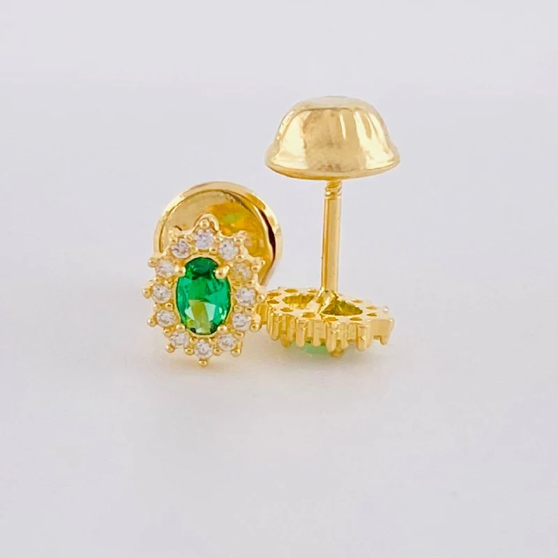 Topos Halo Ovalado 0.75 g / 6 mm Oro Amarillo 18K - Image 3