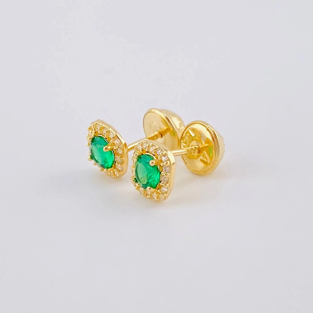 Topos Halo Puntas Ovaladas 0.85g / 5.6mm Oro Amarillo 18K - Image 2
