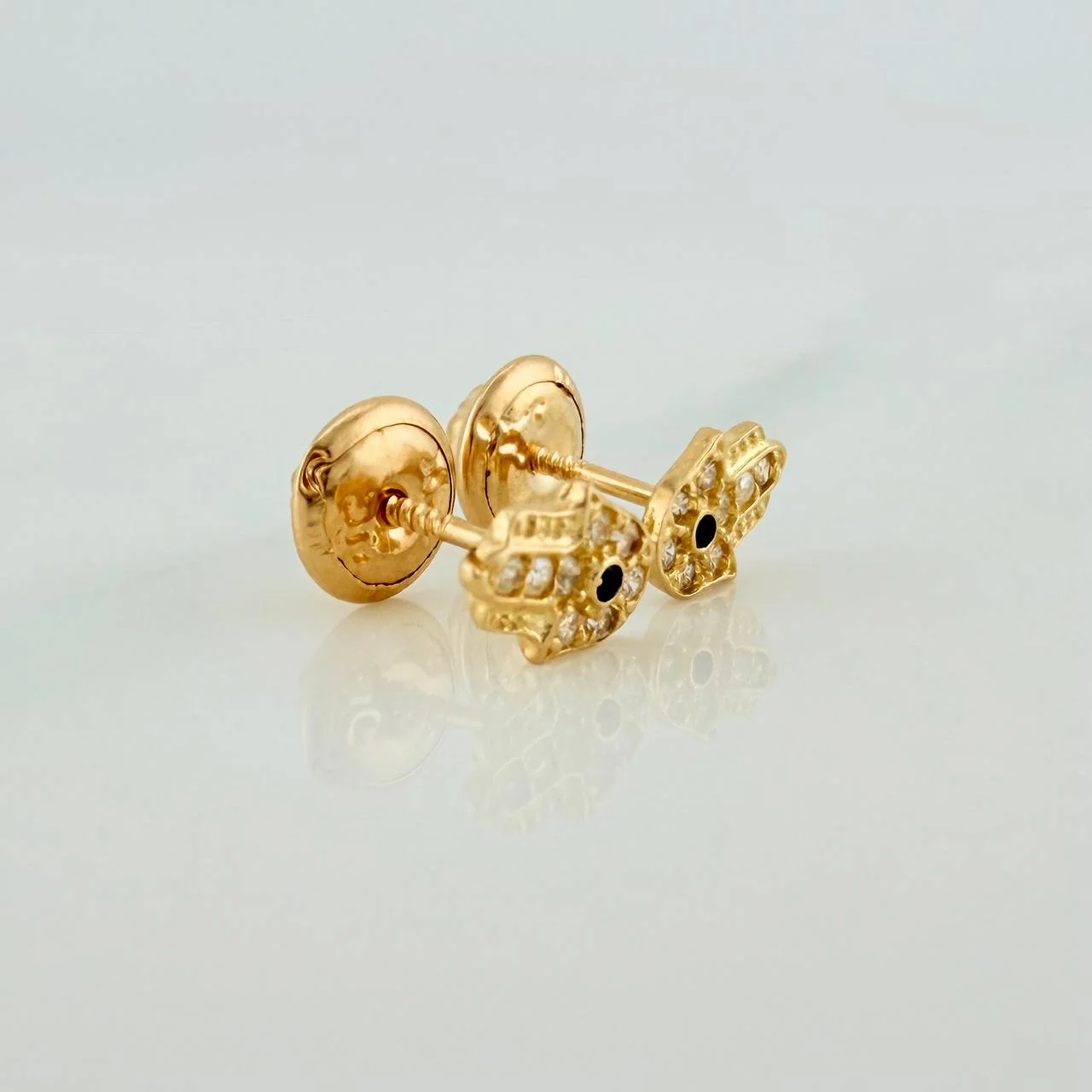 Topos Mano Hamsa 0.7gr / 4.2mm Oro Amarillo 18K % - Image 3