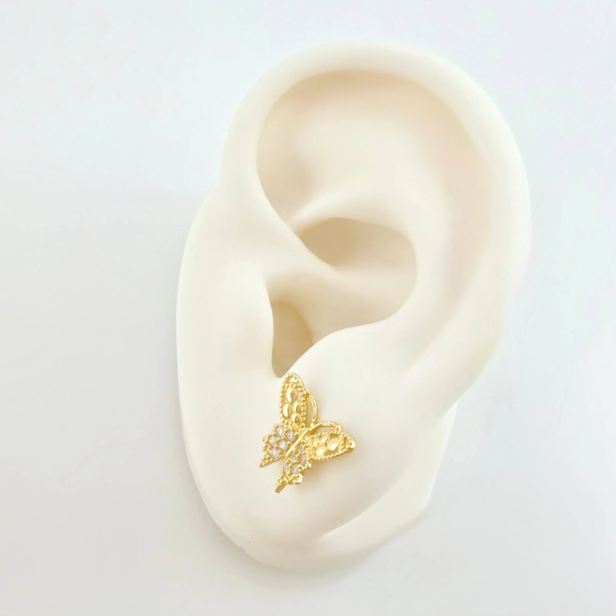 Topos Mariposa 1.4gr / 1cm / Oro Amarillo 18K * - Image 4