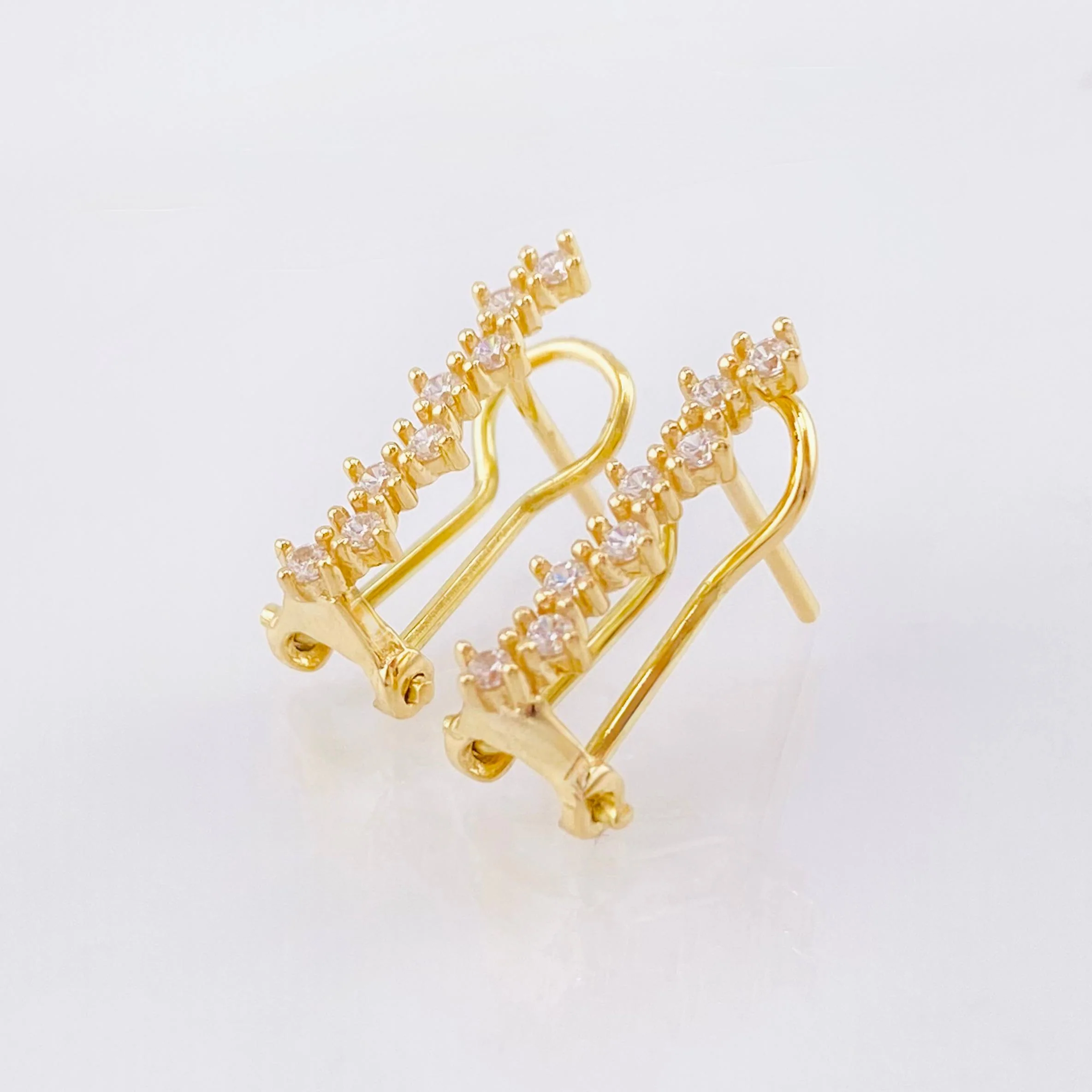 Topos Omega zig zag 2.6gr / 1.7cm / Oro Amarillo 18K - Image 2