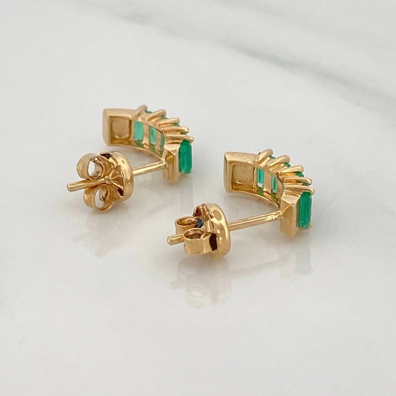 Topos Rectangulos Esmeralda 1,18Qts 2.55 g / 5 mm Oro Amarillo  18K - Image 3