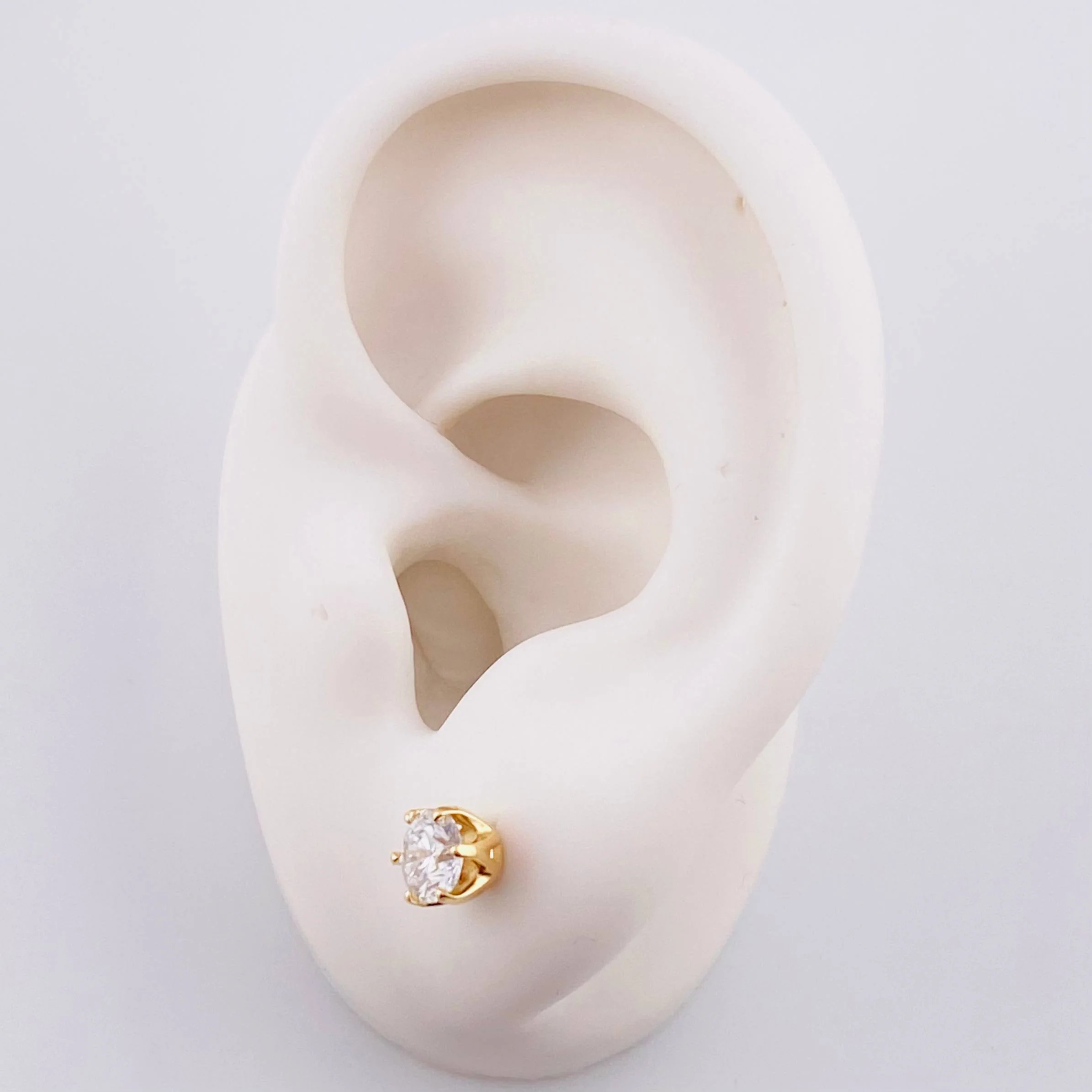 Topos Seis Garras Diamantes 1,3 Qts 2.05 g / 5.1 mm Oro Amarillo 18K - Image 6