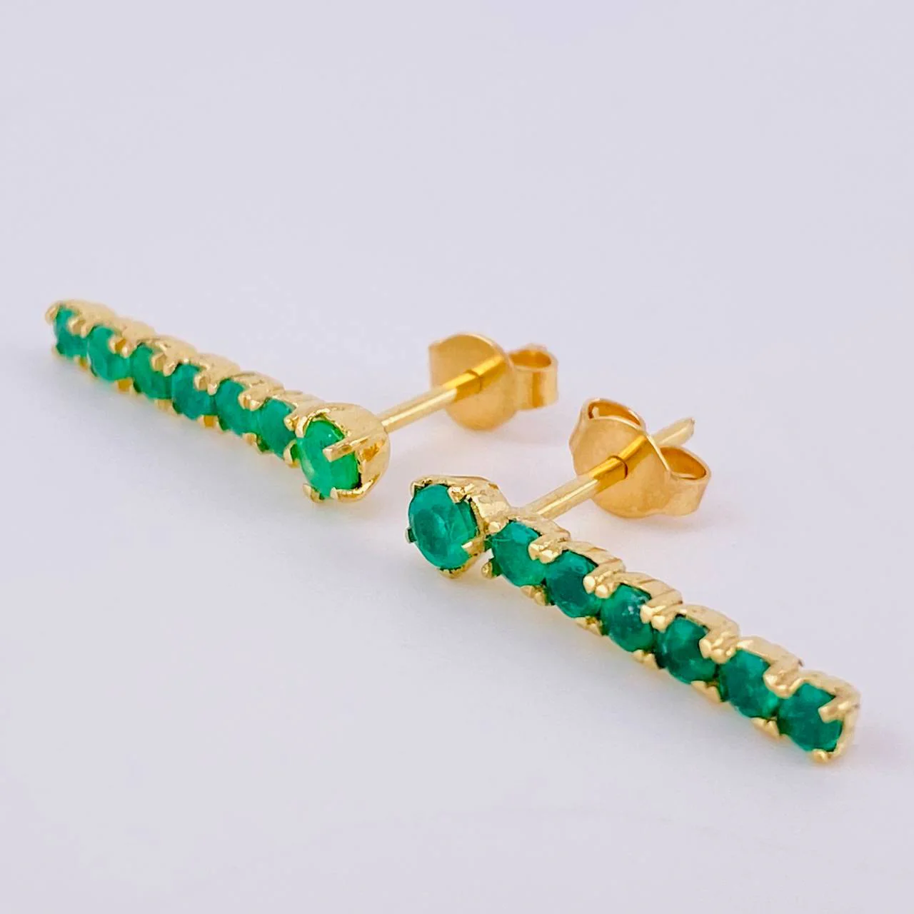 Topos Siete Charkras Esmeraldas 80Pts 2 g / 1.9 cm Oro Amarillo 18K - Image 2