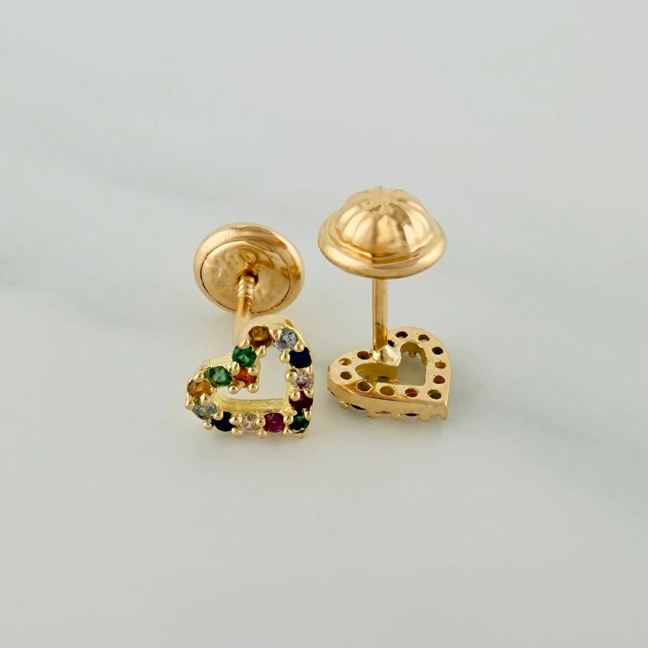 Topos Silueta Corazón 0.8gr / 6.2mm Oro Amarillo 18K % - Image 2