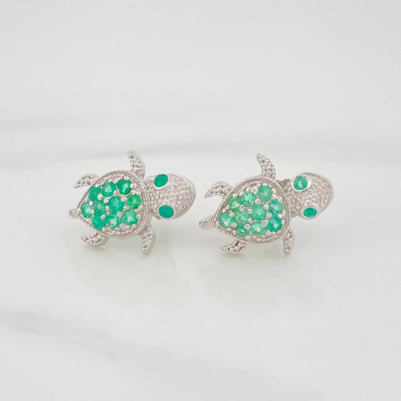 Topos Tortuga Esmeraldas 38Pts 3.45 g / 7 mm Plata 925