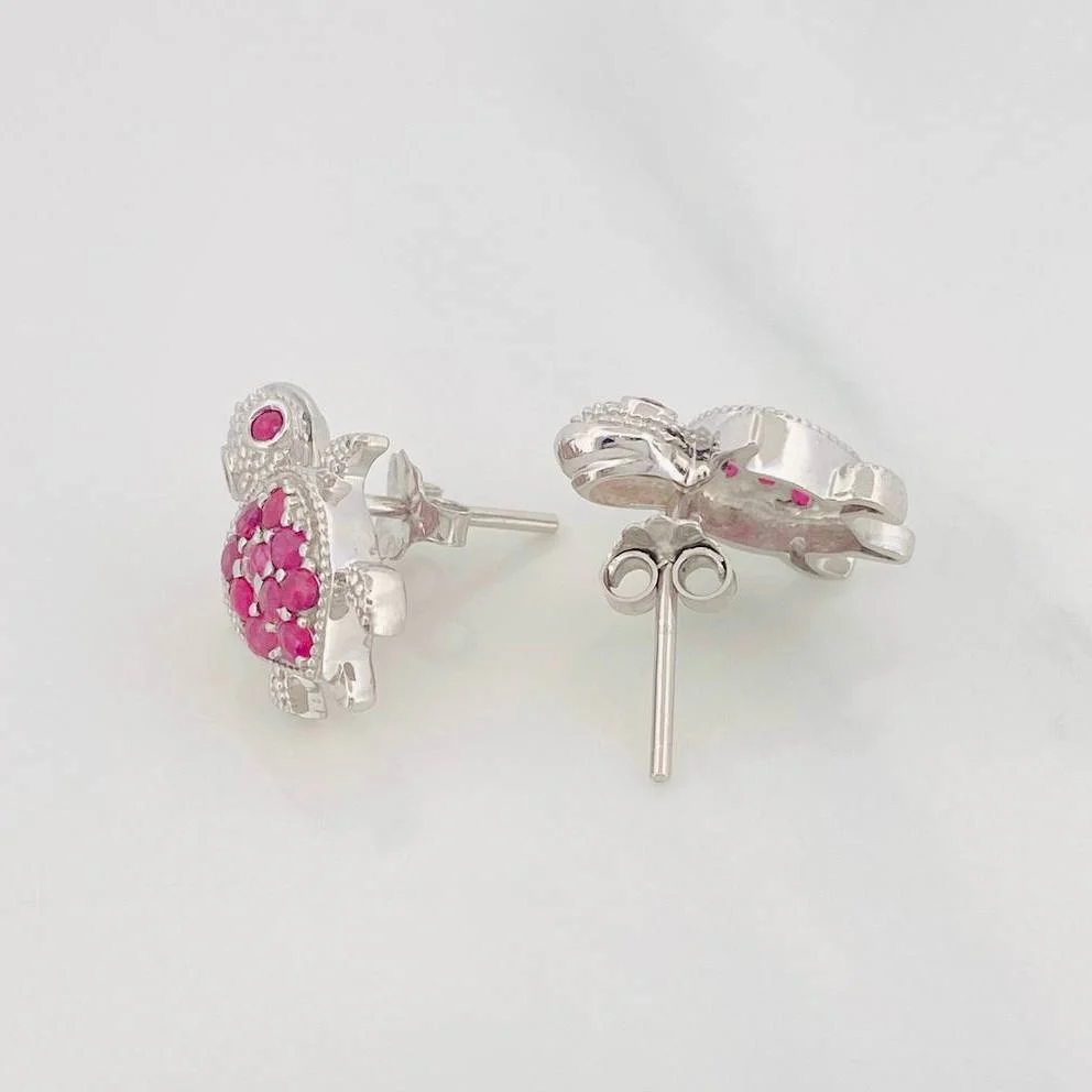 Topos Tortuga Rubí 90 Pts 3.3 g / 12 mm Plata 925 - Image 2
