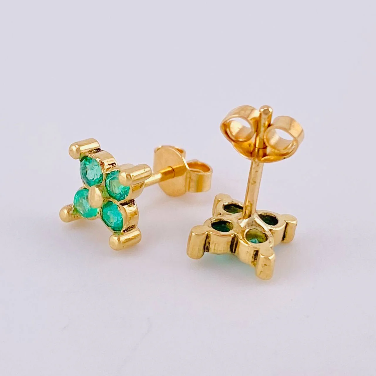 Topos Trebol Esmeralda 60Pts 1.95 g / 7 cm Oro Amarillo 18K - Image 3