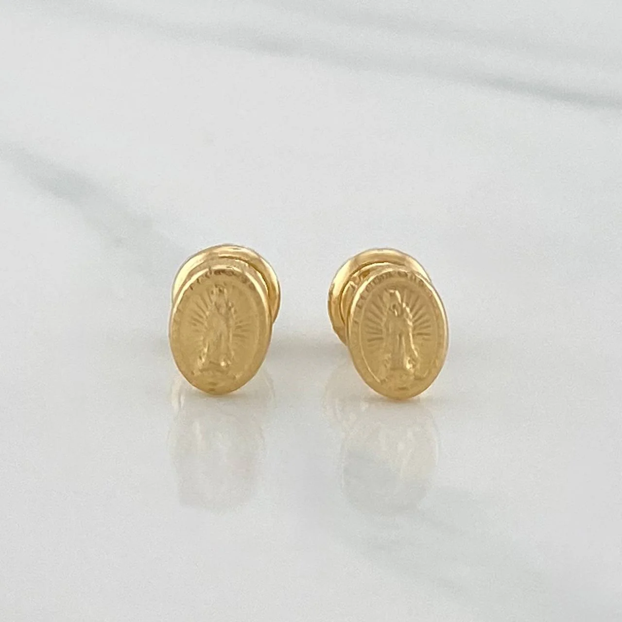 Topos Virgen De Guadalupe 0.7 g / 4 mm Oro Amarillo 18K