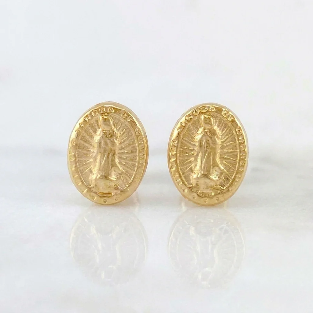 Topos Virgen Guadalupe 0.75 g / 8.2 mm Oro Amarillo 18K