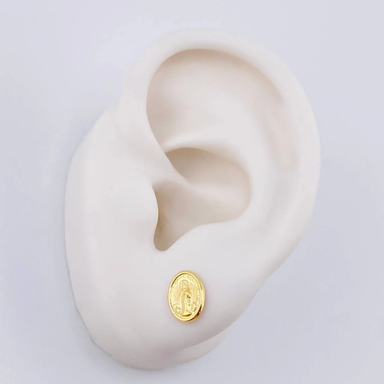 Topos Virgen Maria Auxiliadora 0.75 g / 7.8 mm Oro Amarillo 18K - Image 4
