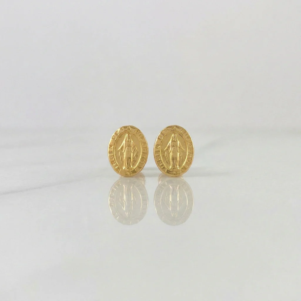 Topos Virgen Milagrosa 0.7 g / 4 mm Oro Amarillo 18K