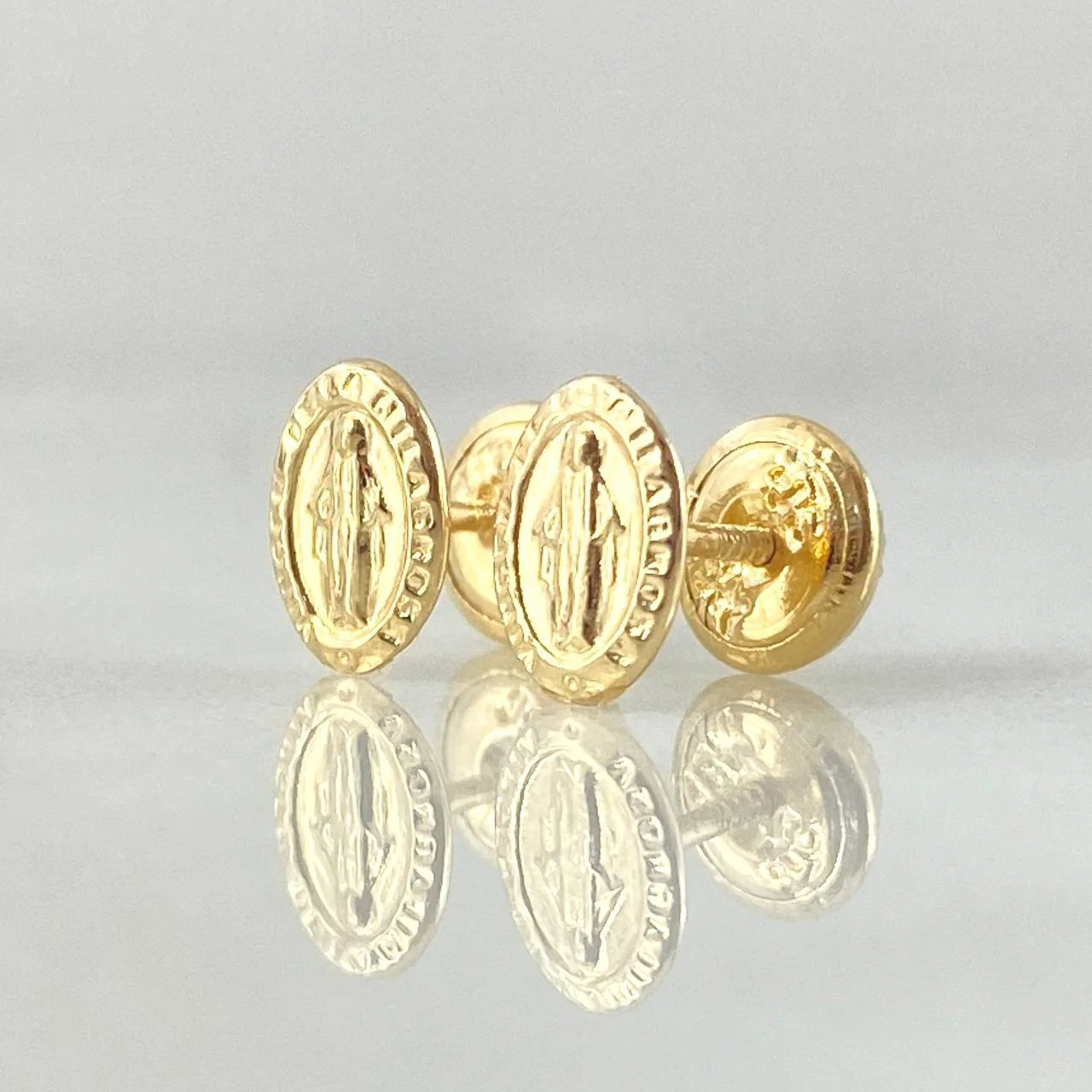 Topos Virgen Milagrosa 0.75gr / 8mm Oro Amarillo 18K * - Image 2