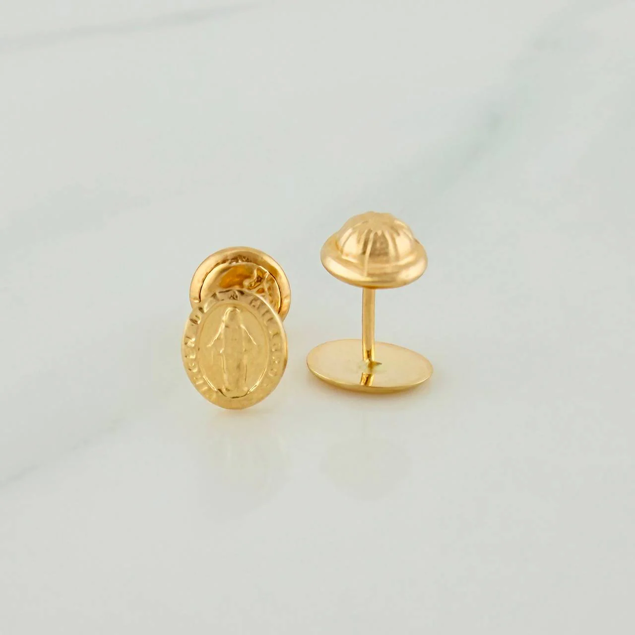 Topos Virgen Milagrosa 0.85 g / 8 mm Oro Amarillo 18K - Image 3