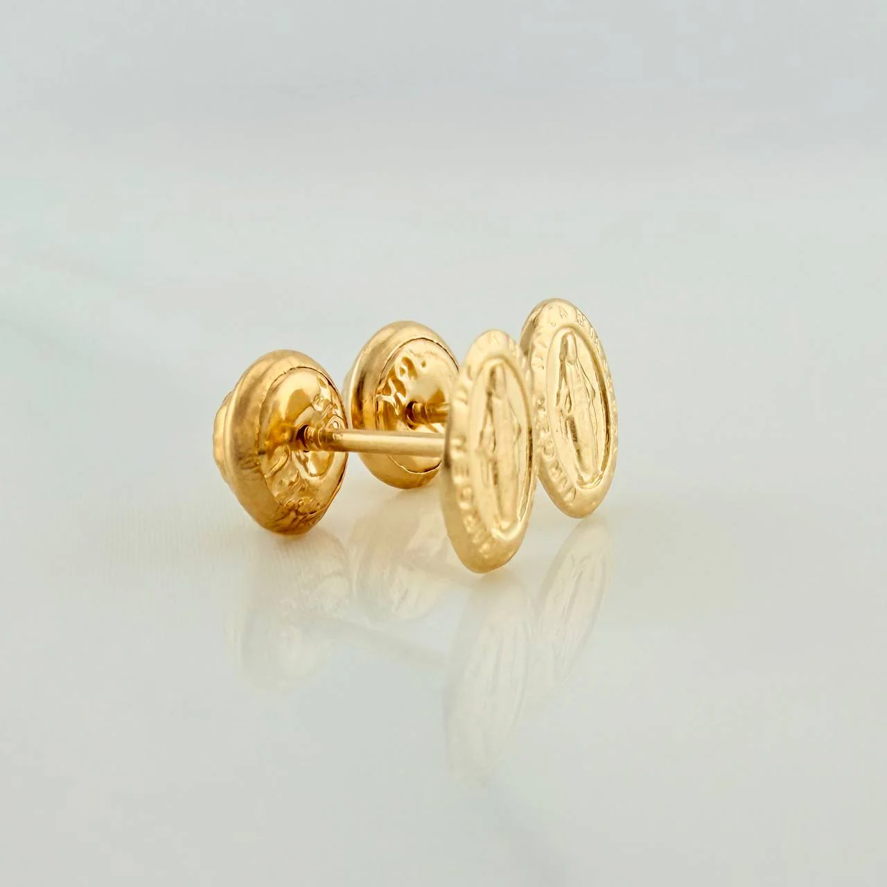Topos Virgen Milagrosa 0.85 g / 8 mm Oro Amarillo 18K - Image 4