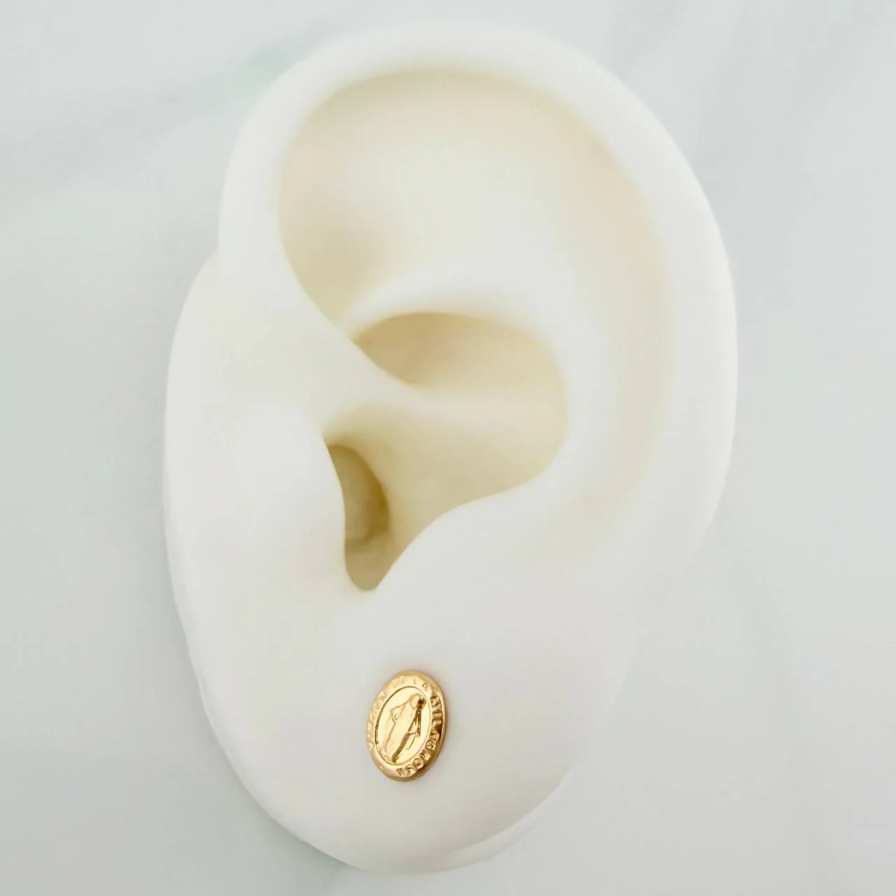 Topos Virgen Milagrosa 0.85 g / 8 mm Oro Amarillo 18K - Image 5