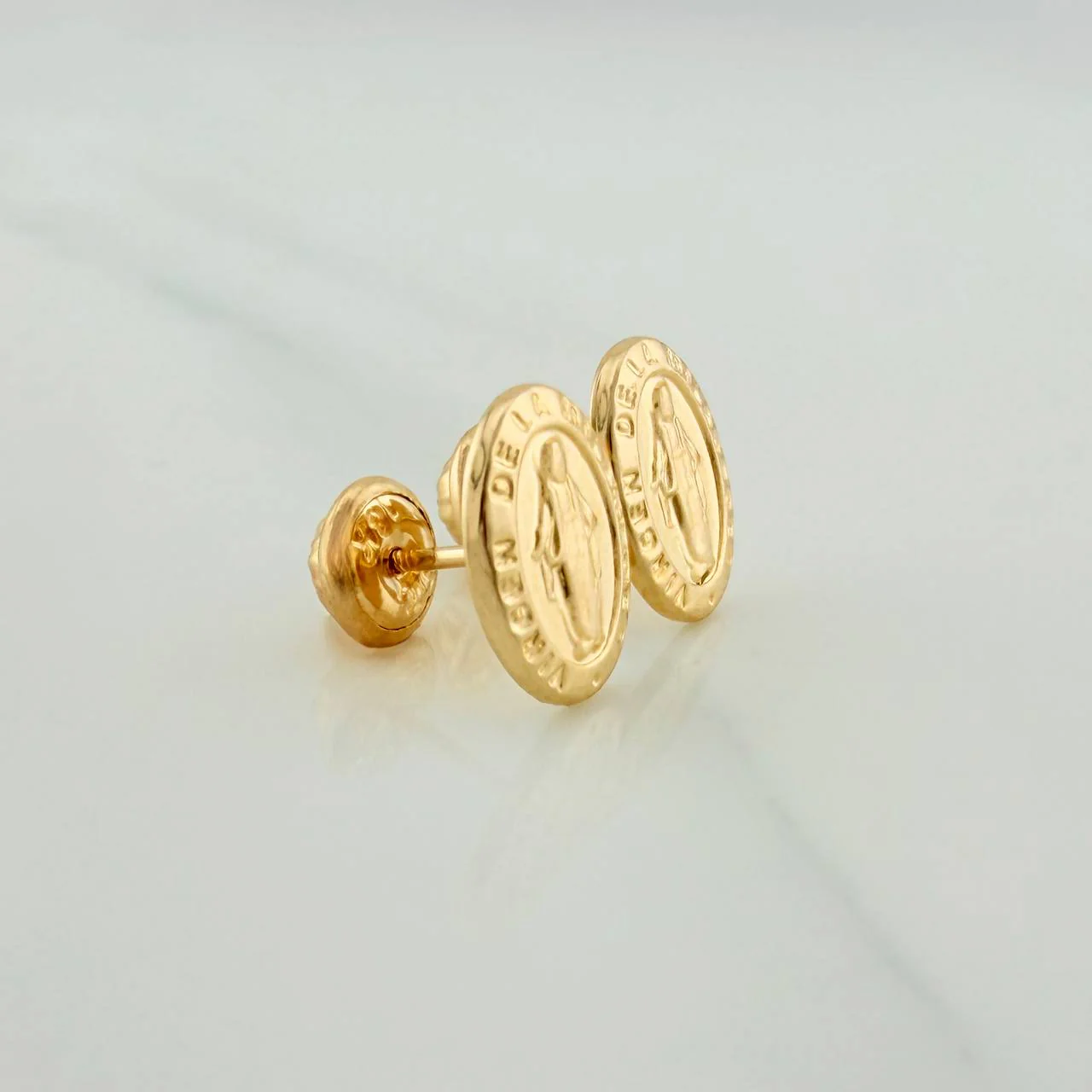 Topos Virgen Milagrosa 0.8gr / 7.5mm Oro Amarillo 18K % - Image 2